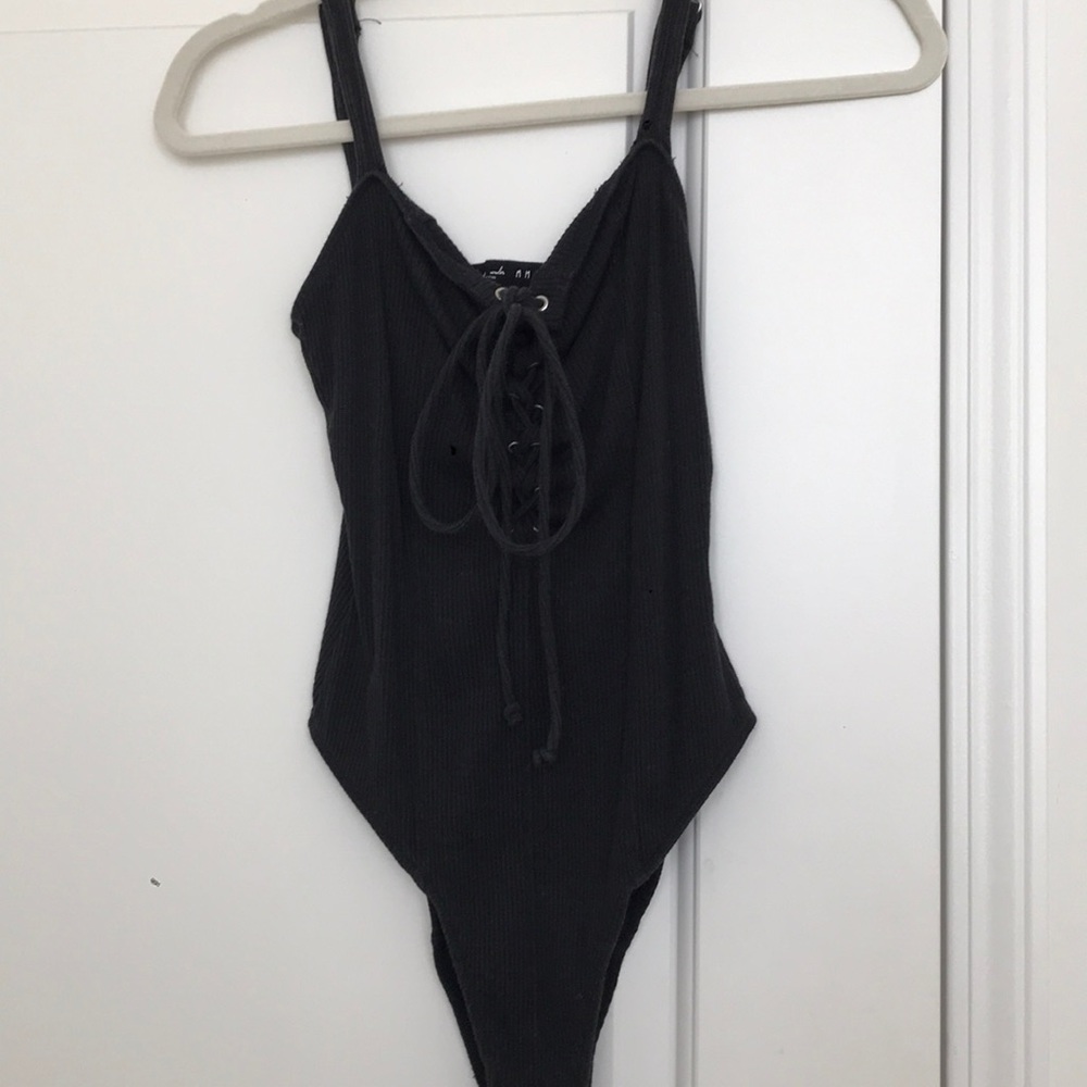 Urban outfitters lace up body suit